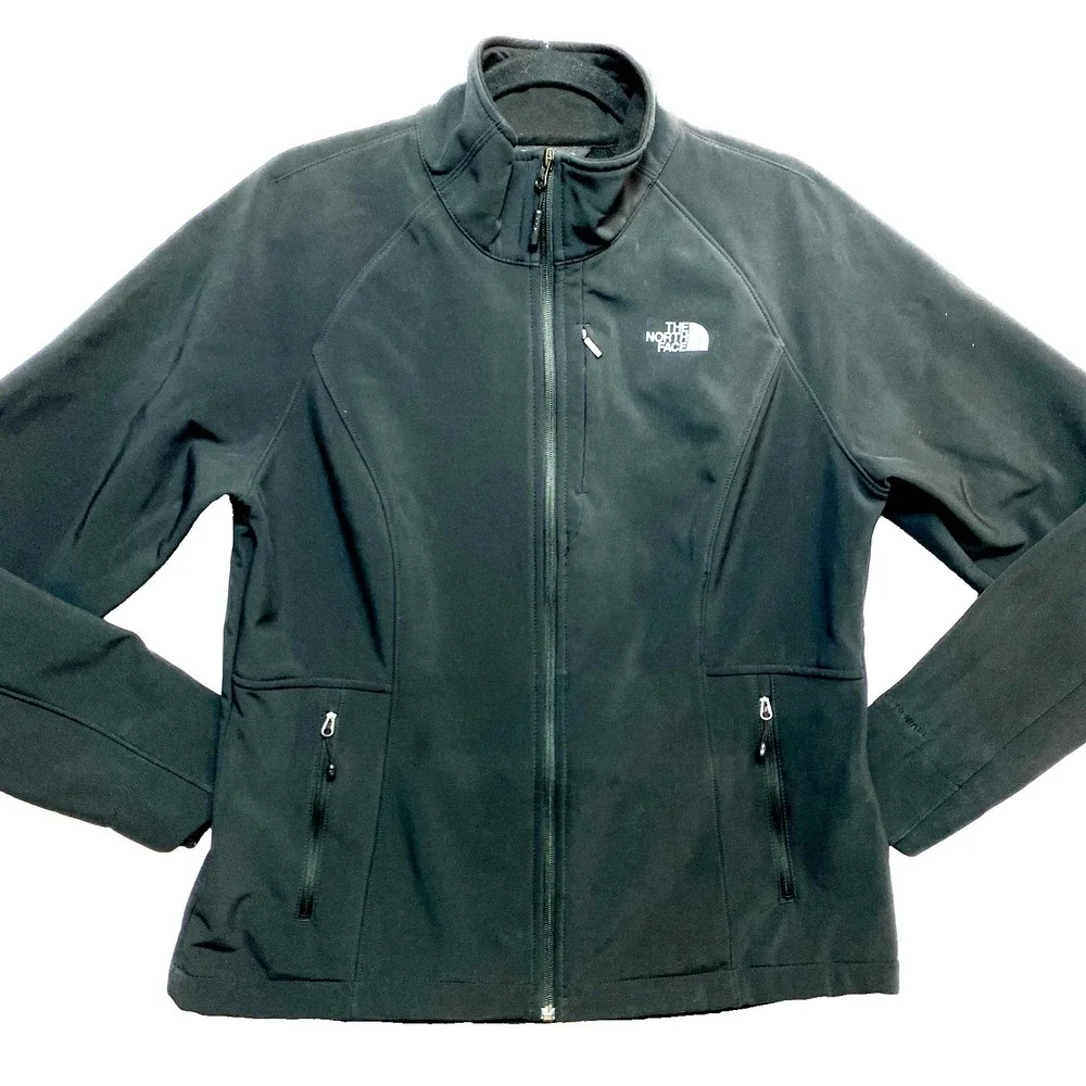 The North Face Windwall Jacket Womens Large Black Venture Full Zip Windbreaker